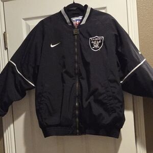 Nike Black and White Raiders Jacket